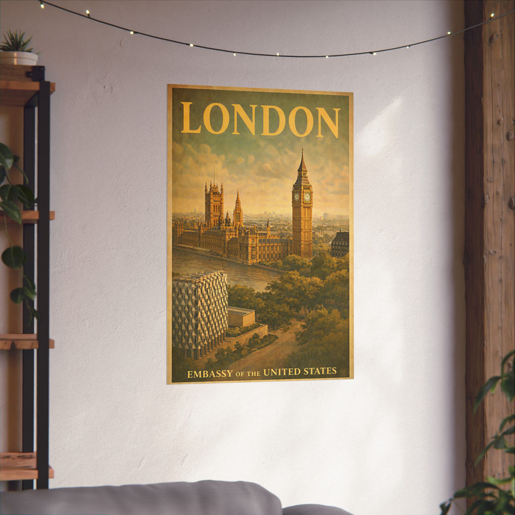 London Embassy Matte Vertical Poster