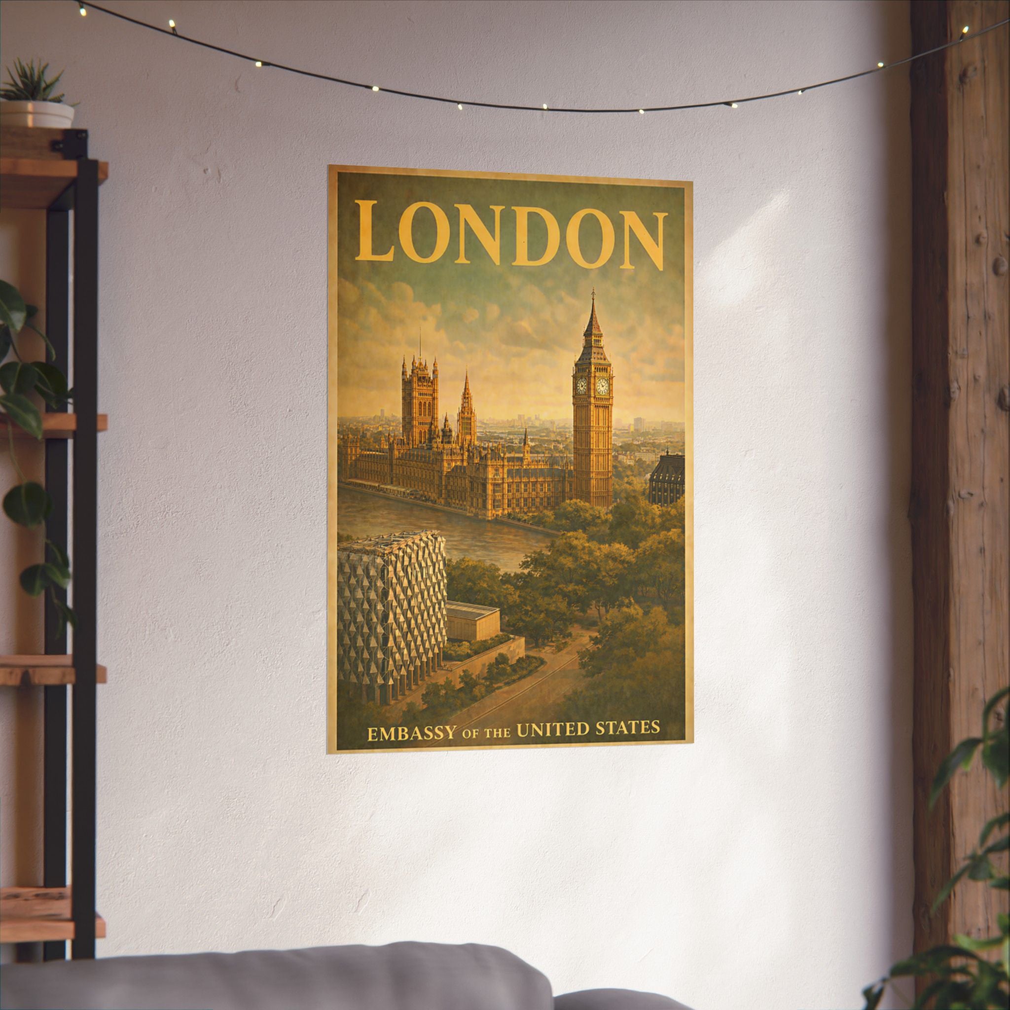 London Embassy Matte Vertical Poster