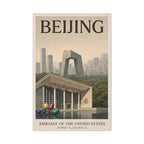Beijing Embassy Wrapped Canvas
