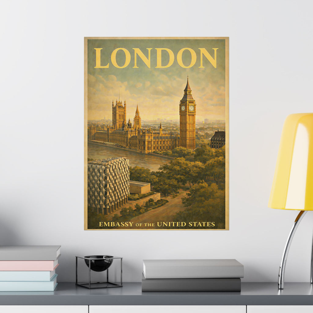 London Embassy Matte Vertical Poster