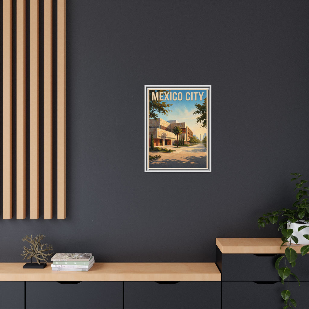Mexico City Embassy Wrapped Canvas Framed