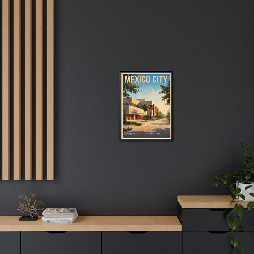 Mexico City Embassy Wrapped Canvas Framed