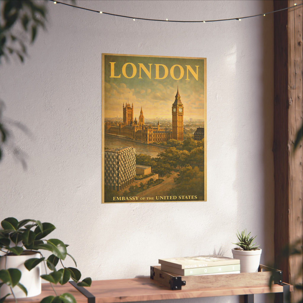 London Embassy Matte Vertical Poster