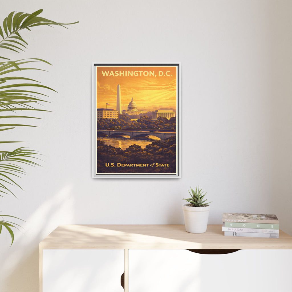 Washington D.C. Department of State Wrapped Canvas Framed
