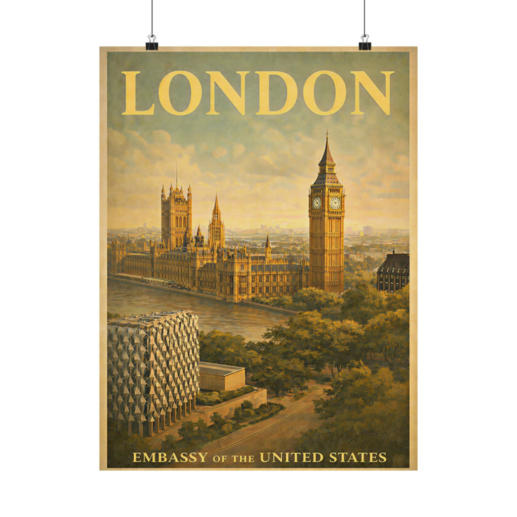 London Embassy Matte Vertical Poster