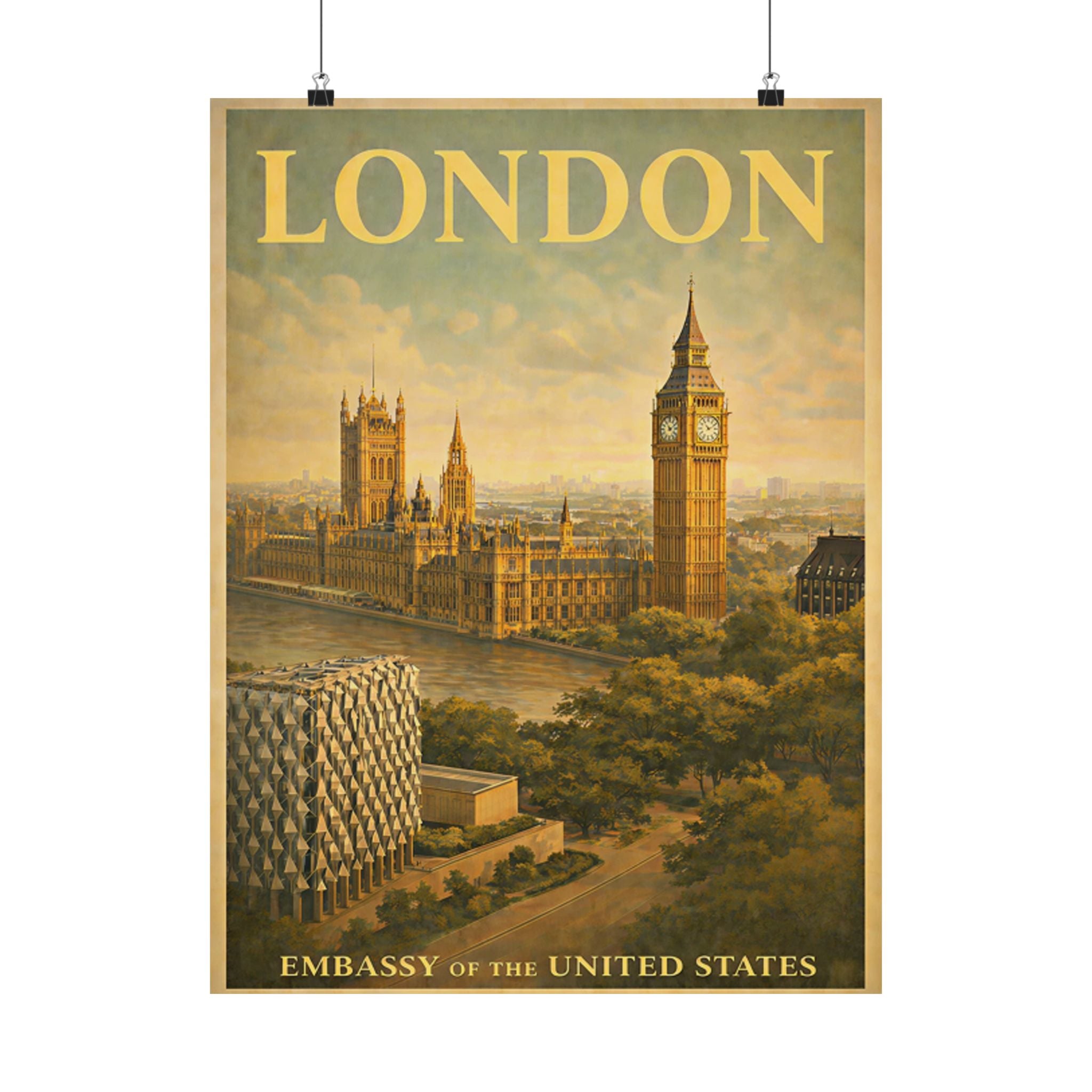 London Embassy Matte Vertical Poster