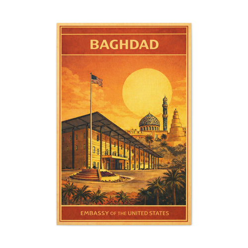 Baghdad Embassy Canvas Wrap