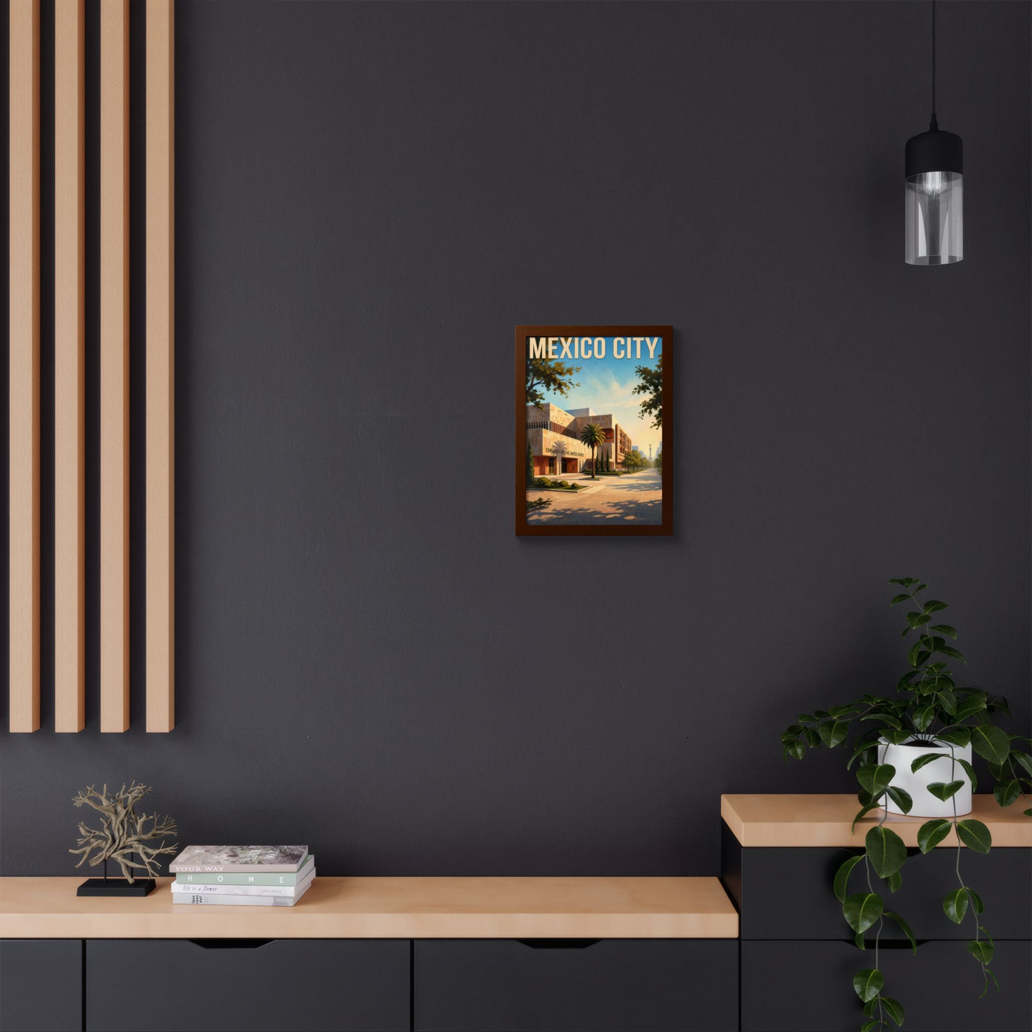 Mexico City Travel Poster Framed Poster | Vintage Cityscape Wall Art