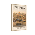 Jerusalem Embassy Wrapped Canvas Framed