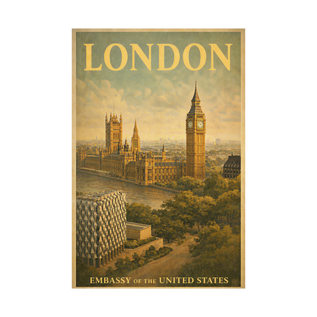 London Embassy Matte Vertical Poster
