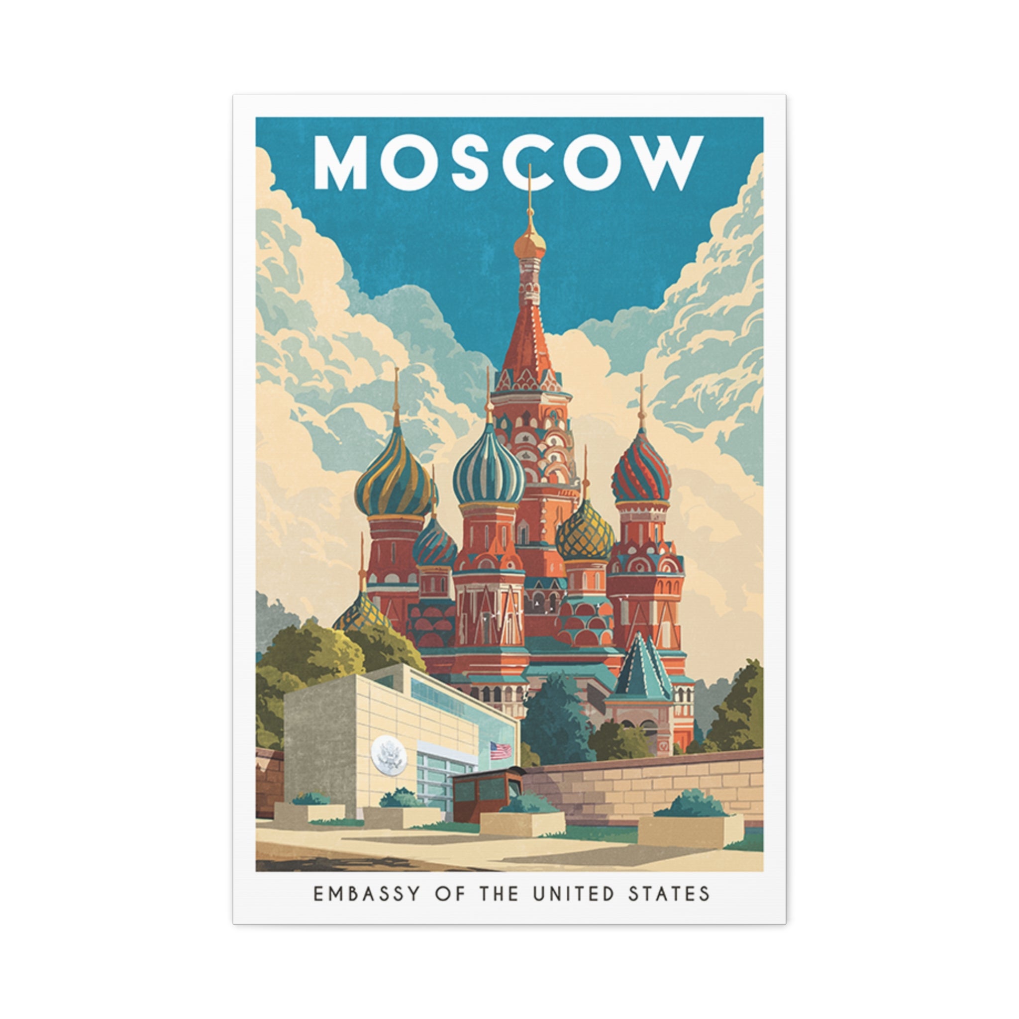 Moscow Embassy Wrapped Canvas