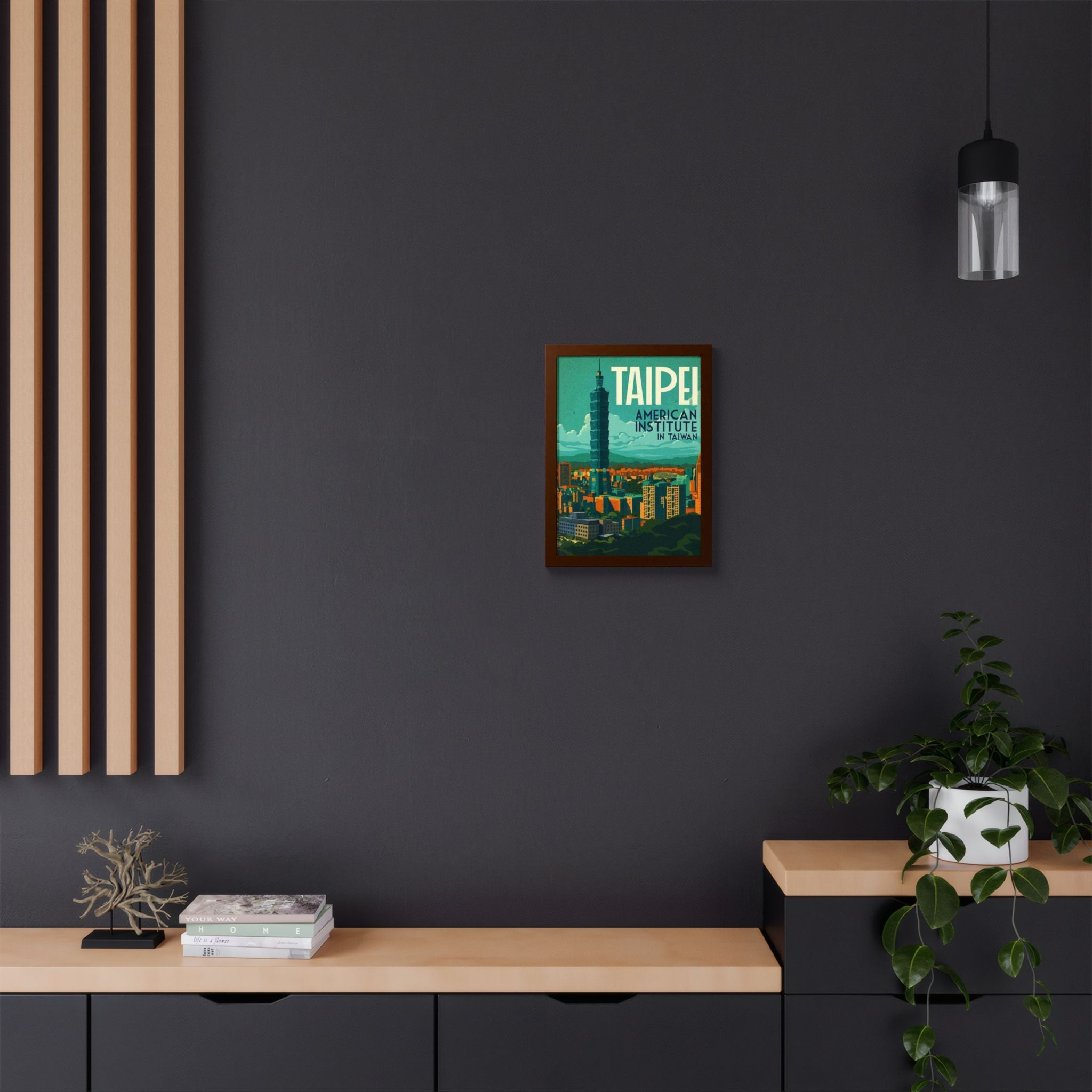 Taipei skyline poster Framed Poster | Taiwan travel wall art