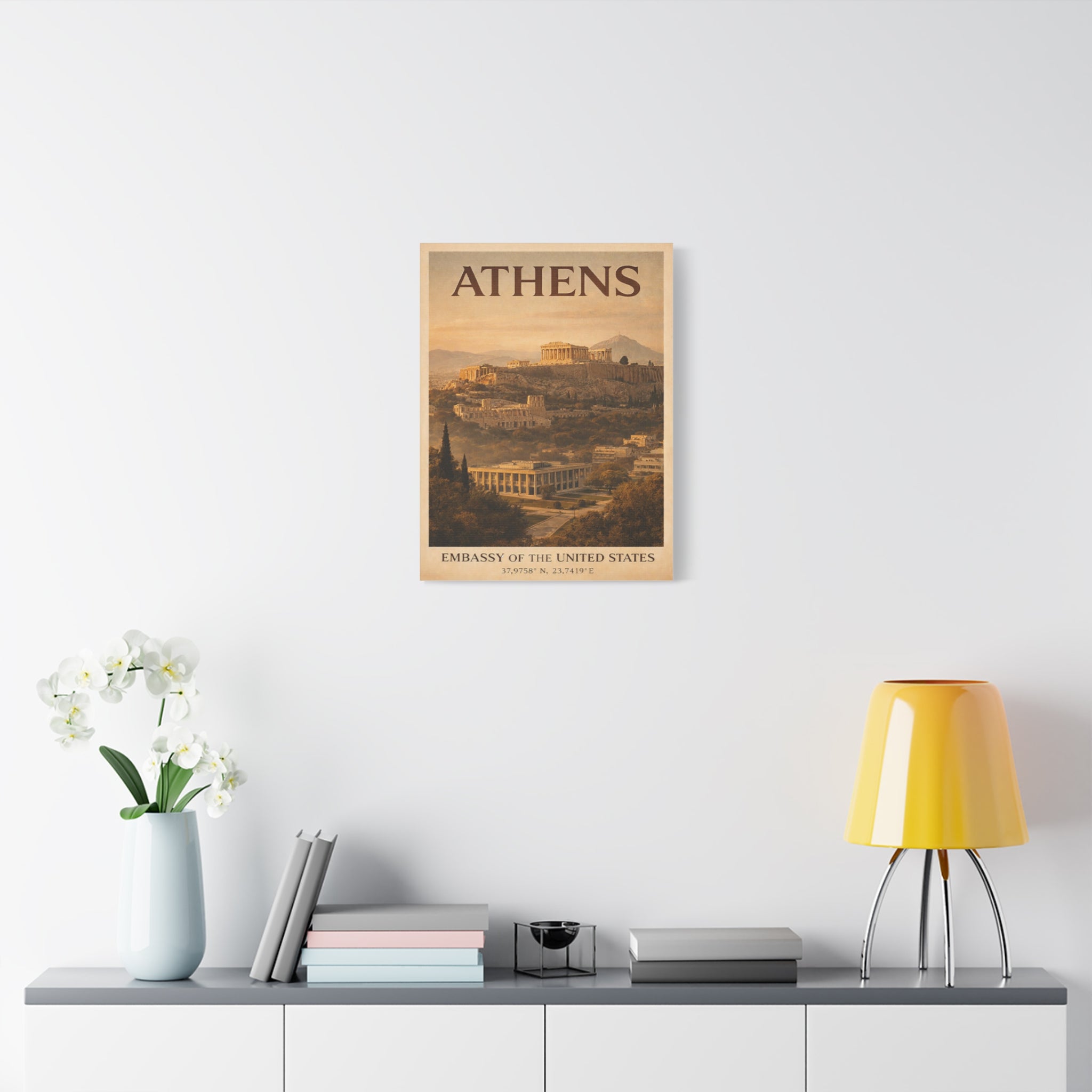 Athens Embassy Wrapped Canvas