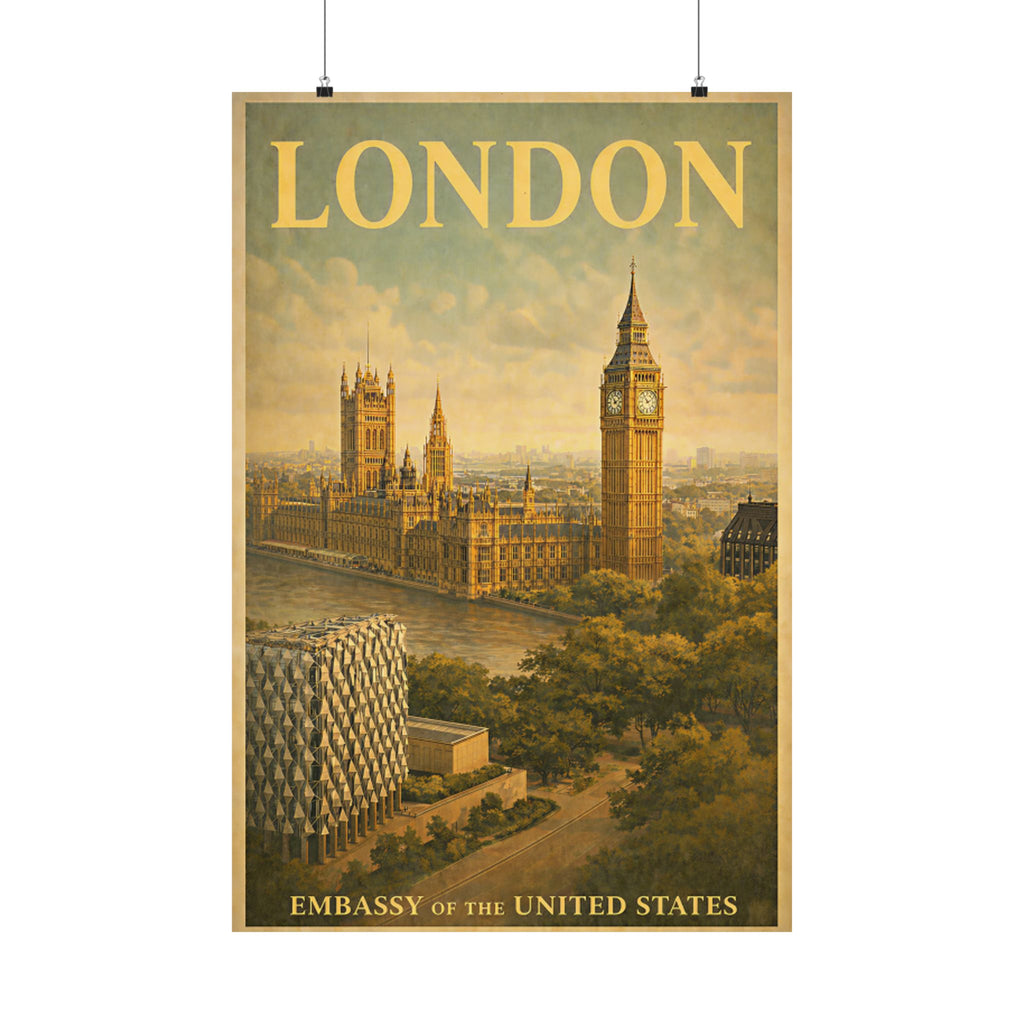 London Embassy Matte Vertical Poster