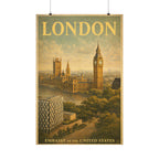 London Embassy Matte Vertical Poster