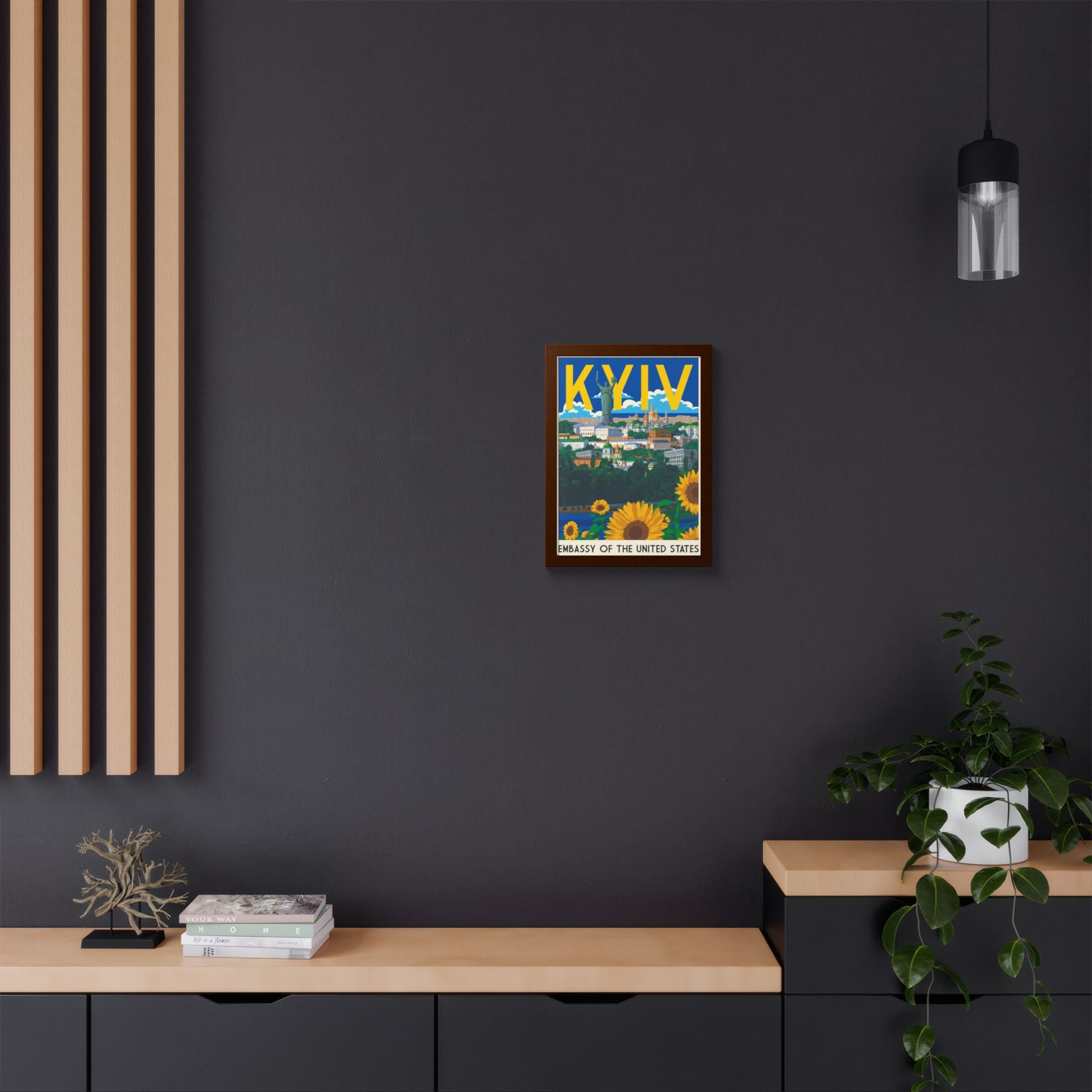 Kyiv sunflower travel poster Framed Poster | Embassy of the United States