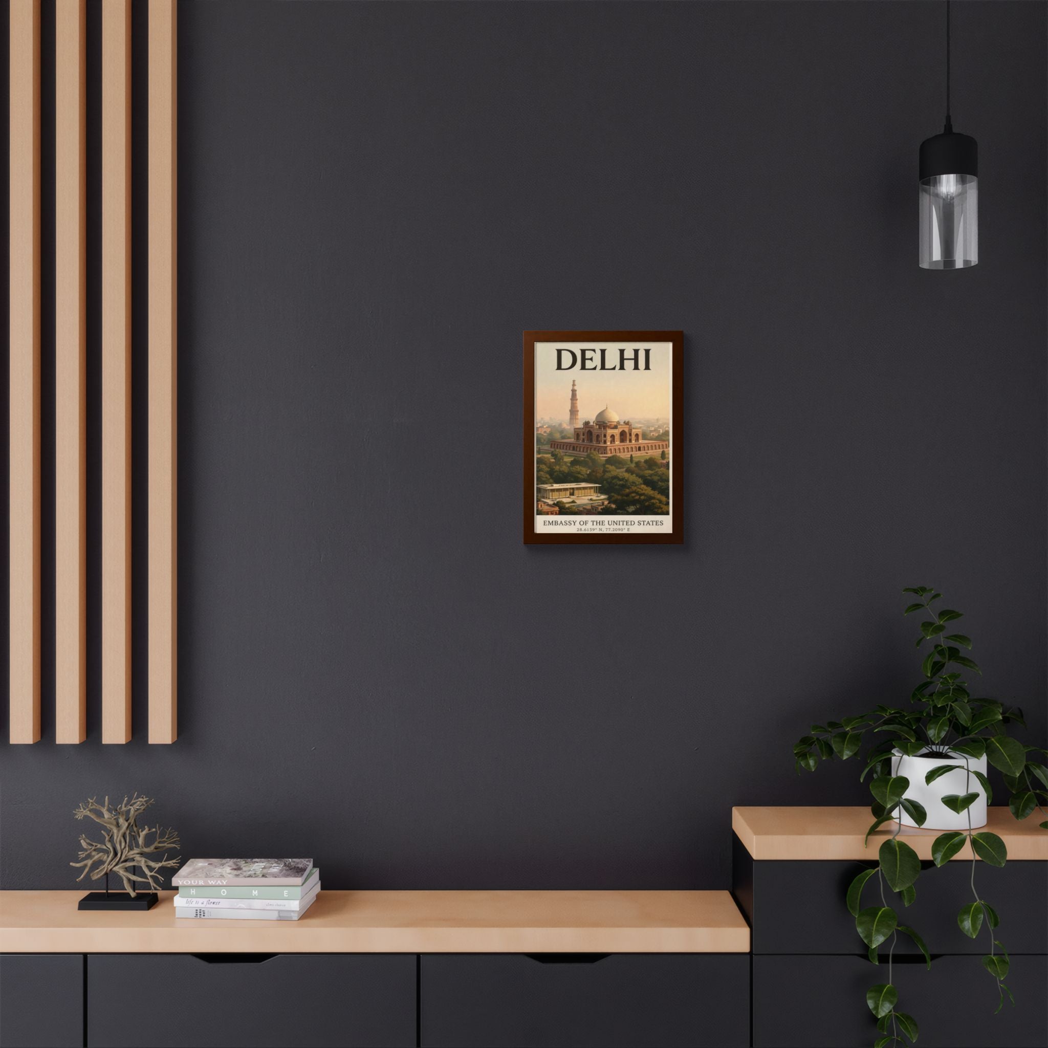 Delhi vintage travel poster Framed Poster | Embassy of the United States