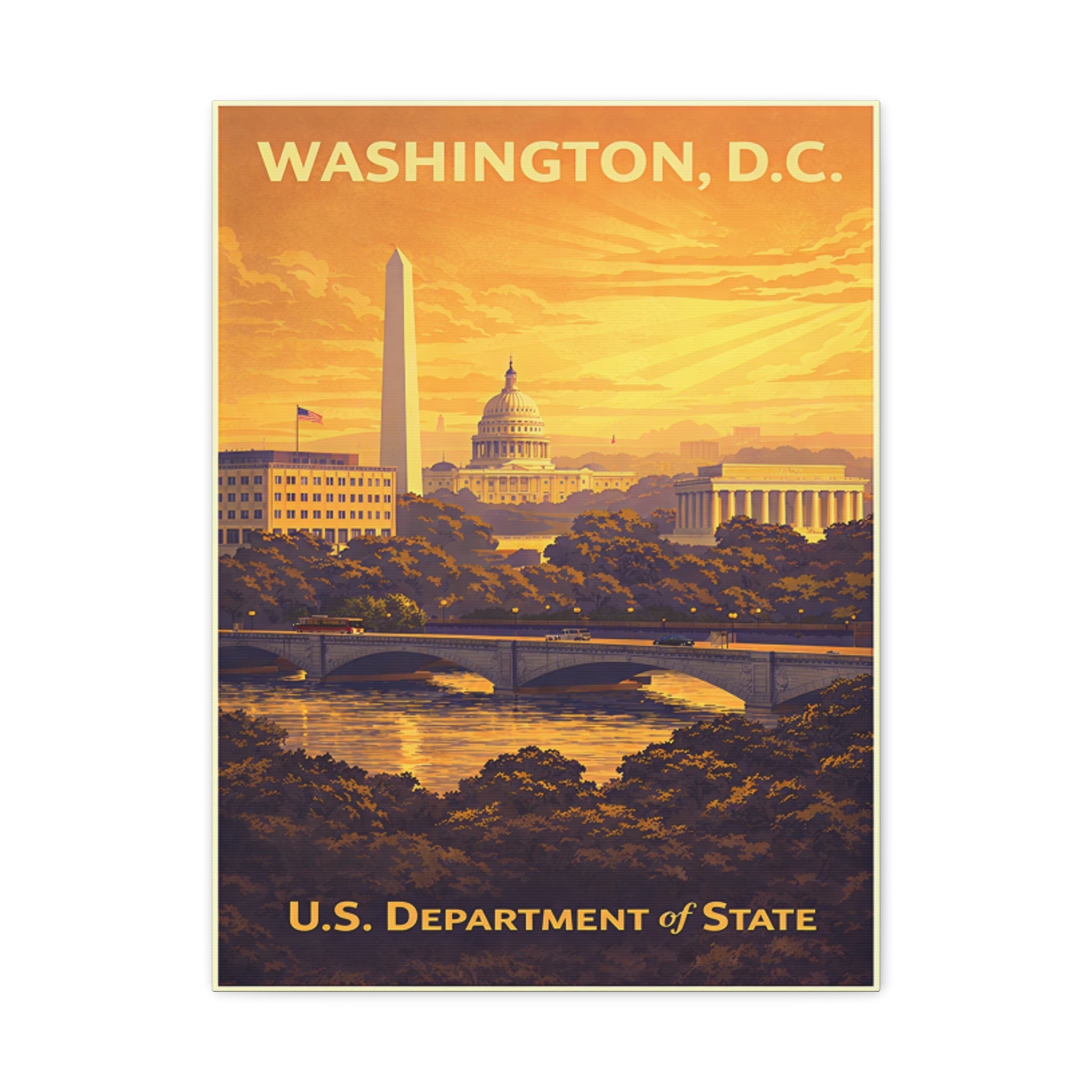 Washington D.C. Department of State Wrapped Canvas