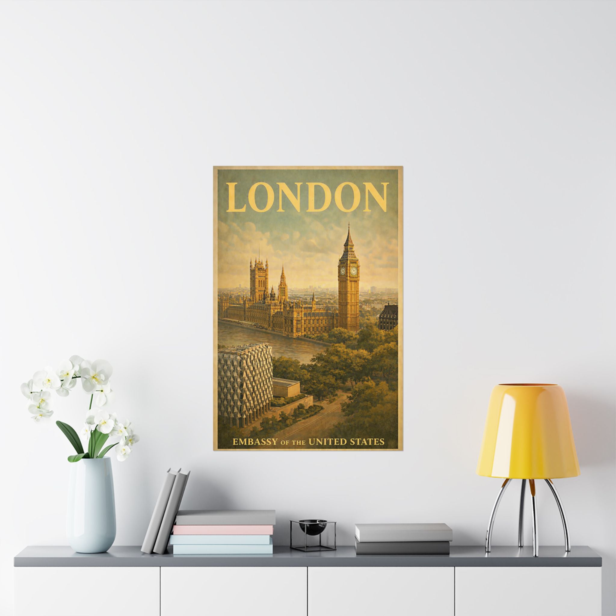 London Embassy Matte Vertical Poster