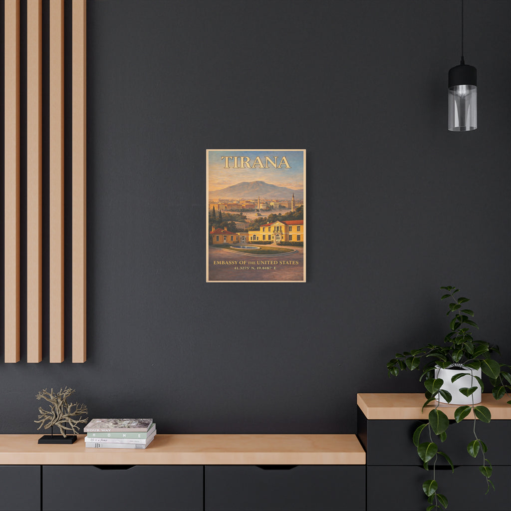 Tirana Embassy Wrapped Canvas